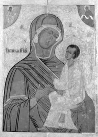 Икона «Богоматерь Одигитрия Тихвинская». Конец XVII в. Из Покровской церкви Кижского погоста