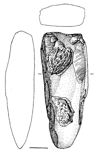 Рис.16. Сланцевое тесло (раскоп №2)
