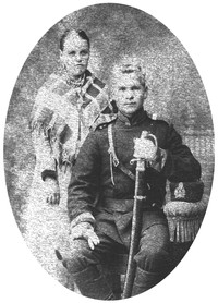 Фото 2. Михаил Дегтярев и его жена Татьяна Захаровна. Последняя четверть XIX в. КП 4192