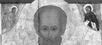 Фрагмент иконы «Св. Николай, с житием». Конец XVI в. Из Покровской церкви Кижского погоста