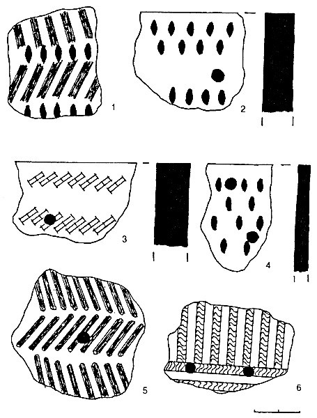 Рис.1. Керамика сперрингс со стоянки Эсбо Сперрингс (верхняя)