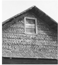 Рис. 3. Фигурная обшивка фронтона дома дранкой. Фото И. Гришиной, 2001 г.
