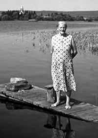 Кирьянова (Симеонова) Анастасия Михайловна (1911—1995). Деревня Шлямино. 1988 г.