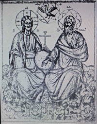 Рис. 6. «Святая Троица». Симон Ушаков, 1666 г. (по Д. А. Ровинскому).