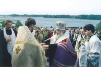 Его Преосвященство архиепископ  Петрозаводский  и Карельский Мануил в Кижах