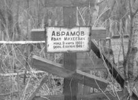 Рис.6. Надмогильный крест на месте захоронения И.М.Абрамова (Кижи, НВФ-14319)