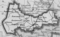 Фото 1. Карта Юрлинского района Коми-Пермяцкого округа Пермского края. Фото автора.