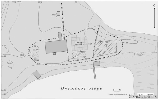 Рис.3. План селища Наволок / Fig.3. Navolok site. Plan 