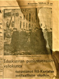 Рис. 1. Puolustusasiainvaliokunta Onegan tehtailla (Комитет по обороне на Онежском заводе). Фотограф не указан. С. 6