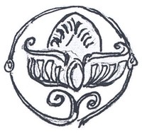 Пальметта трилистная, окаймленная кругом-веткой