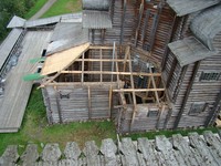 photo 9. The disassembly of the refectory inprogress.