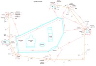 Fig.2. System of the Kizhi Pogost perimeter guarding by the use of infrared monitoring sensors 