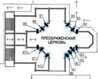 Plan of the transverse foundations meant for installation of lifting equipment’ studding.