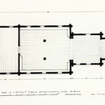 Л. 26. Петропавловская церковь, с. Лычный остров. Архитектор А.В. Ополовников. План церкви (реставрация). 1949 г.