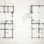 Л. 15. Дом Бровина, д. Онежаны. Тех. арх. Д.Г. Сафонова. 1949 г. План 1-го и 2-го этажей (обмер)