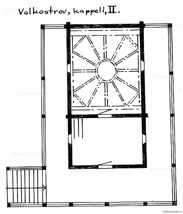 Часовня в д.Волкостров. План. Реконструкция 2-го этапа строительства
