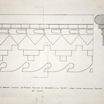 Л. 17. Дом Бровина, д. Онежаны. Тех. арх. Д.Г. Сафонова. 1949 г. Шаблон причелины балкона (обмер)