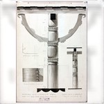 Чертёж обмерный. Правый столб в трапезной