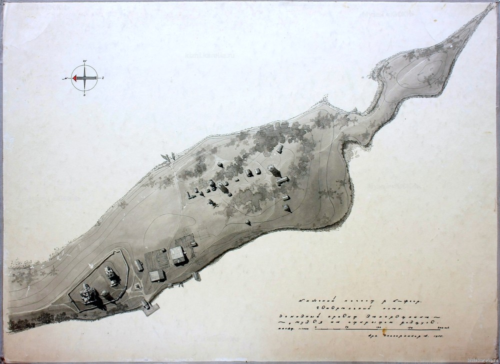 Кижский погост в К-ФССР. Генеральный план. Эскизный проект заповедника–музея на открытом воздухе