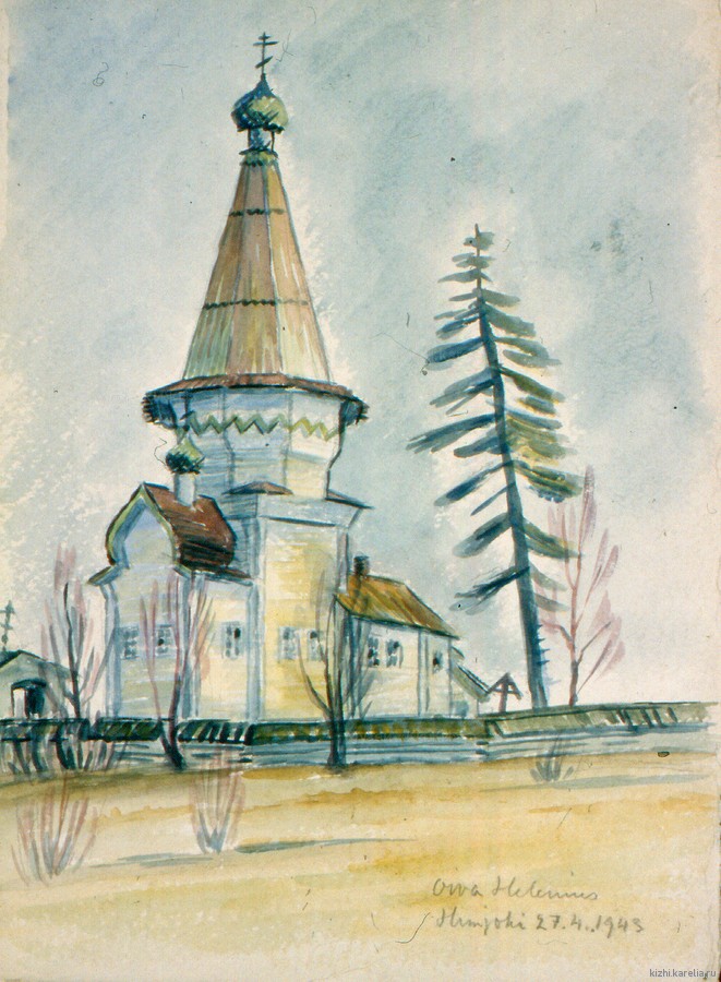 Церковь в д.Гимрека. 27 апр. 1943 г.