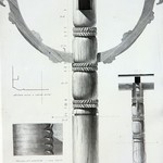 Л. 21. Успенская церковь, г. Кондопога. Архитектор А.В. Ополовников. Правый столб в трапезной (обмер). 1948 г.