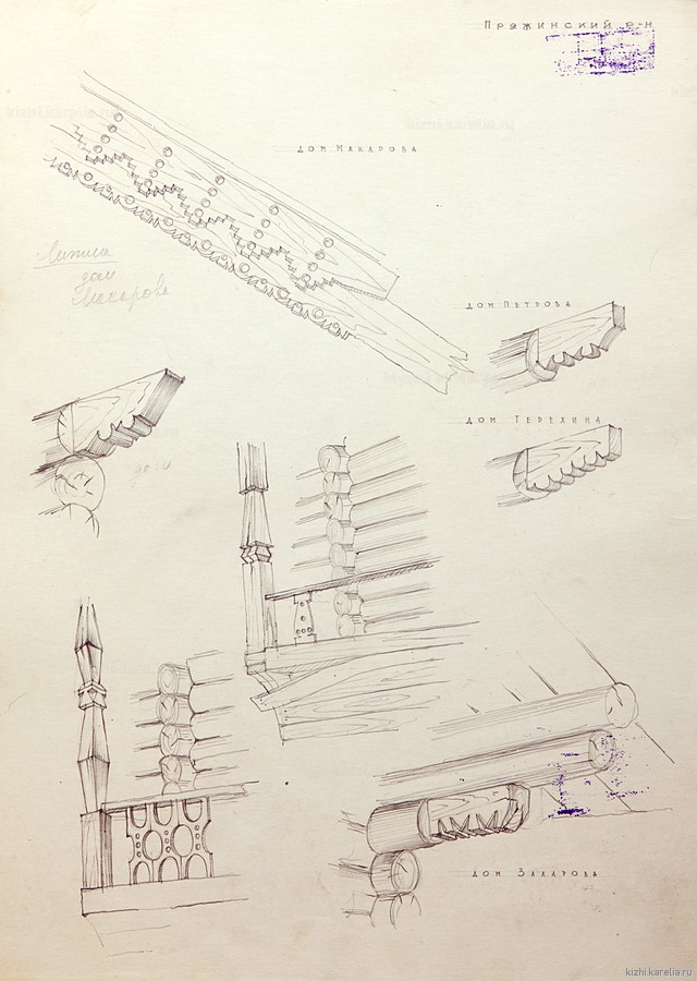 Конструктивные детали домов в дер. Чуйнаволок Пряжинского р–на