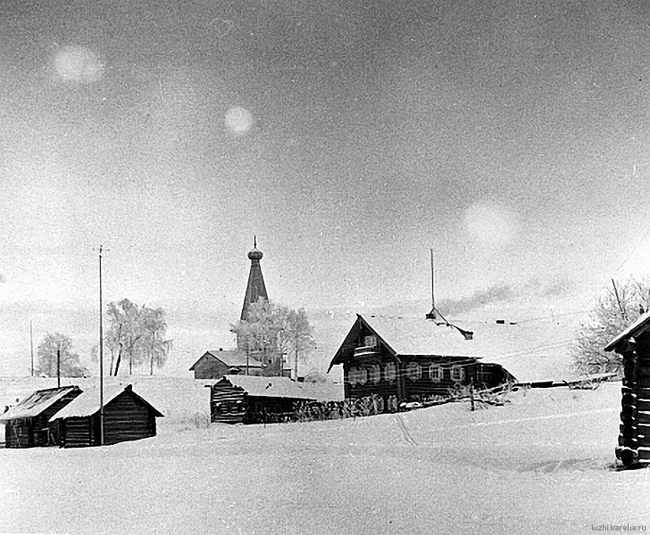 Вид д.Космозеро. 24.01.1943.