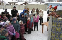 Выступление театра Петрушки