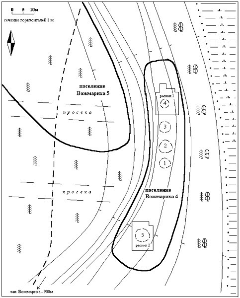 Рис.2. План поселения Вожмариха 4