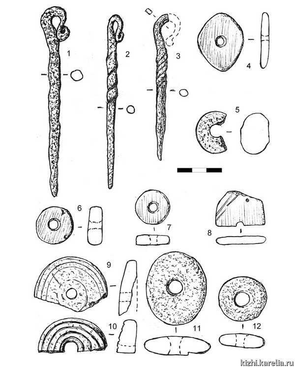 Рис.18. Предметы прядения и ткачества из раскопок на селище Васильево 2 / Fig.18. Equipment for spinning and weaving from Vasil'evo 2