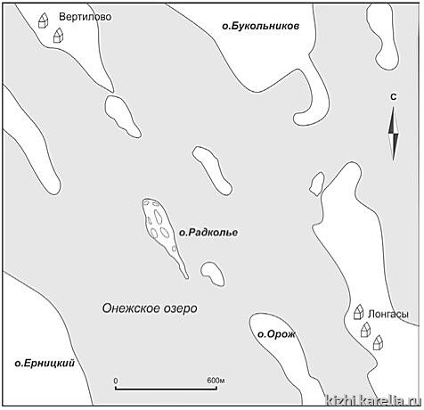 Рис.8. Расположение о.Радколье