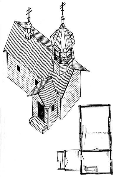 Рис.4. Часовня в д.Еглово (по Л.Петтерссону), 3170/202