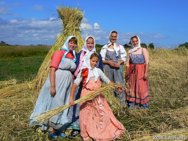 Рис. 12. Жнитва – дело артельное, согласное. Остров Кижи, 2008 г. Фотография О. А. Скобелева