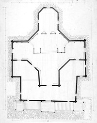 Церковь Преображения Господня. План 1-1. Проект реставрации 1949 г.