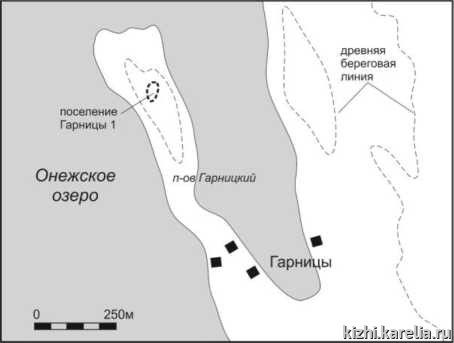 Рис. 16. Расположение поселения Гарницы 1.