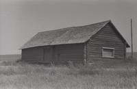 Рис. 6. Рига с гумном в д. Петры. 1974 г. (Фотофонд музея-заповедника «Кижи». НВФ-1496. Автор Беляев А.Т.)