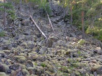 Палеосейсмодислокация на оз.Вехкозеро