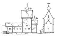 Рис. 3. Пропорциональный анализ предполагаемой Покровской клетской церкви в Кижах. 1694–1720 гг.