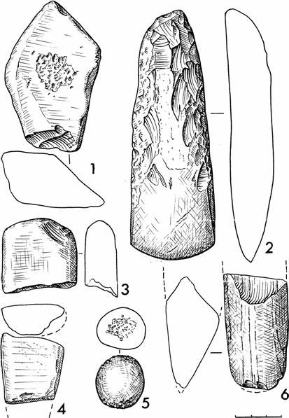 Рис.10. Поселение Вожмариха 11. Каменный инвентарь