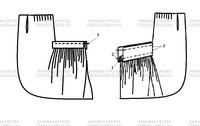 Рис. 37. Обработка пояса сарафана.