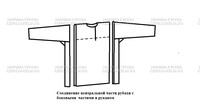 Рис. 12. Соединение центральной части рубахи с рукавами и бочками.