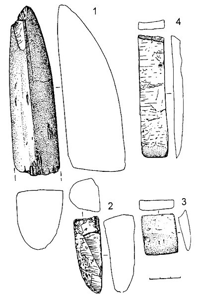 Рис.2. Сланцевый инвентарь поселения Вожмариха 26