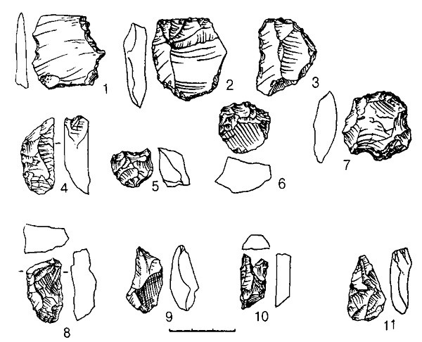 Рис.11. Предметы из кремня (раскоп №1)