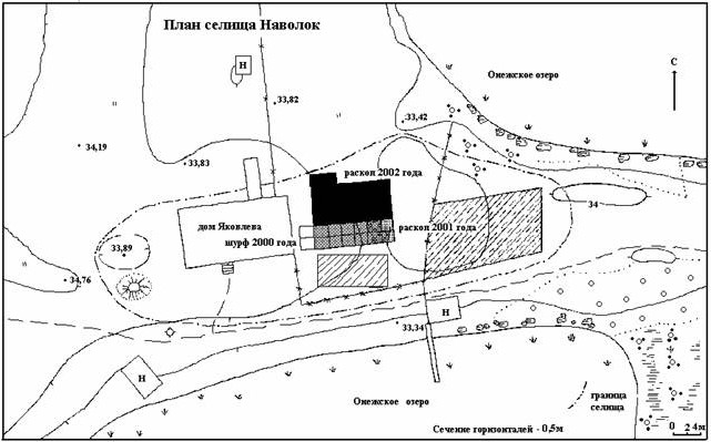 Рис.1. План селища Наволок